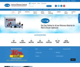 Simsonpharma.com(SimSon Pharma) Screenshot
