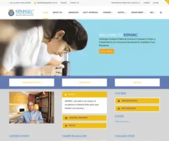 Simsrc.edu.in(Sapthagiri institute of medical sciences & research centre (simsrc)) Screenshot