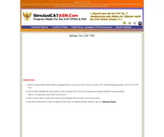 Simulasicatasn.com(Belajar CAT CPNS 2020 Materi SKB TKP TWK TIU TKD GRATIS) Screenshot