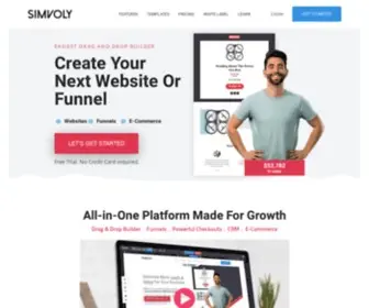 Simvoly.com(Build Your Website or Funnel) Screenshot