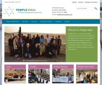 Sinaibrookline.org(Temple Sinai) Screenshot