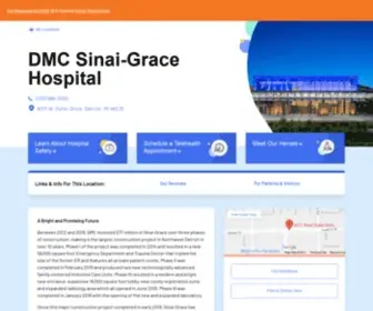 Sinaigrace.org(Find ER & Hospital Locations in Detroit) Screenshot