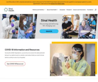 Sinaihealthsystem.ca(Sinai Health) Screenshot