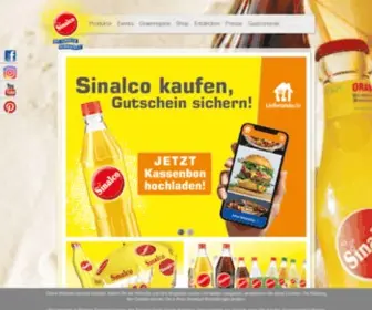 Sinalco.de(Sinalco passt perfekt zu deinem Leben) Screenshot