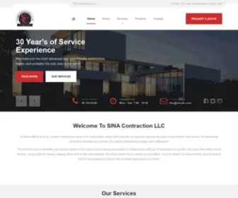 Sinallc.com(SINA Contracting LLC) Screenshot