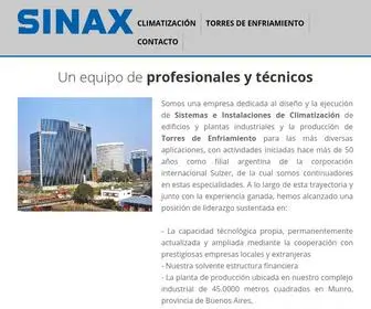 Sinax.com.ar(Climatización y Torres de Enfriamiento) Screenshot