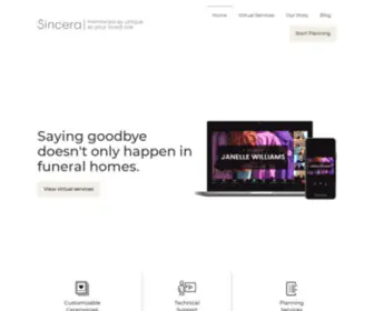 Sincera.ca(Virtual Memorials and Funerals by Sincera) Screenshot