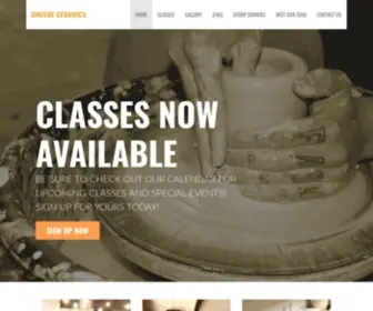 Sincereceramicssac.com(Ceramic Classes & Art Gallery) Screenshot