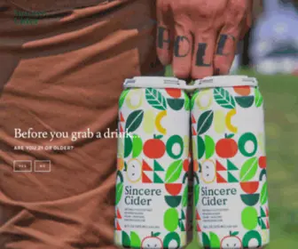 Sincerecider.com(Sincere Cider) Screenshot