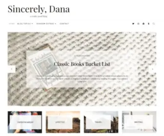 Sincerelydana.com(Sincerely, Dana) Screenshot