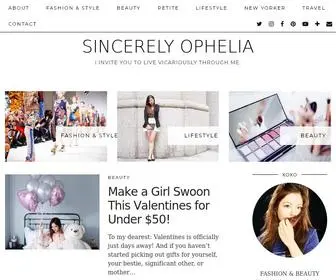 Sincerelyophelia.com(NYC Petite Fashion & Beauty Blog) Screenshot