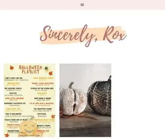 Sincerelyrox.com(Sincerely, Rox) Screenshot