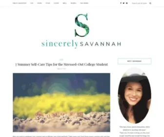 Sincerelysavannah.com(Sincerely Savannah) Screenshot