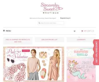 Sincerelysweetboutique.com(Shop Sincerely Sweet) Screenshot