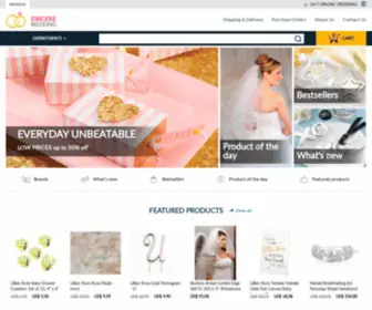 Sincerewedding.com(Sincere Wedding offers a wide selection of wedding supplies) Screenshot