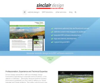 Sinclairdesign.com(Bespoke website design and ERP software solutions) Screenshot