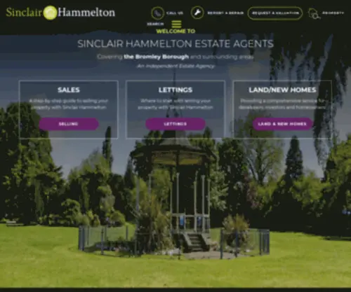Sinclairhammelton.co.uk(Estate Agents in Bromley) Screenshot