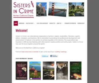 Sincnorcal.org(Sisters in Crime Northern California) Screenshot