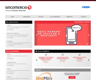 Sincomerciopiracicaba.com.br(SINCOMERCIO Piracicaba) Screenshot