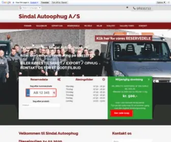 Sindal-Autoophug.dk(Brugte reservedele) Screenshot