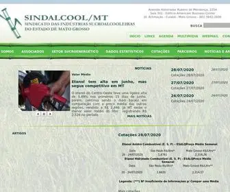 Sindalcool-MT.com.br(Sindicato das Indústrias Sucroalcooleiras do Estado de Mato Grosso) Screenshot