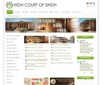 Sindhhighcourt.gov.pk(High Court of Sindh) Screenshot