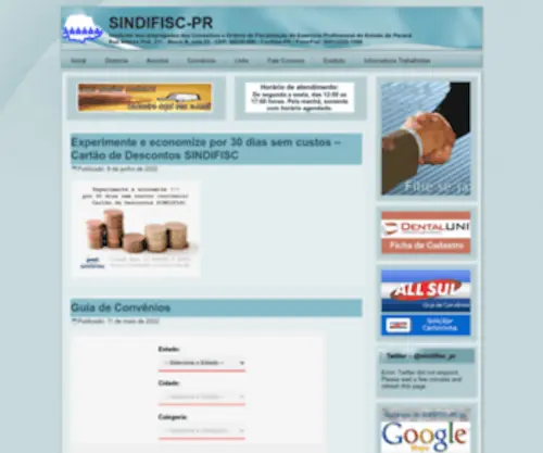 Sindifisc-PR.org.br(Sindifisc PR) Screenshot