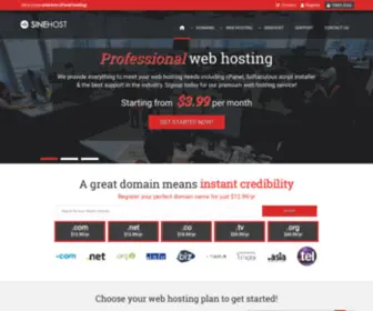 Sinehost.com(Professional Web Hosting) Screenshot