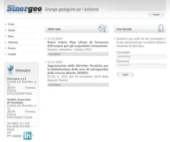 Sinergeo.it(Sinergie geologiche per l'ambiente) Screenshot