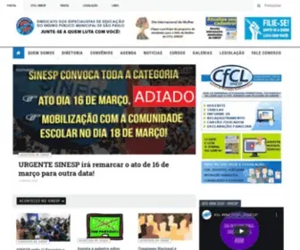 Sinesp.org.br(Sindicato dos Especialistas de Educa) Screenshot