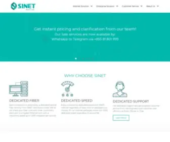 Sinet.com.kh(Dedicated Fiber) Screenshot