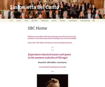 Sinfoniettabelcanto.org(Sinfonietta Bel Canto) Screenshot