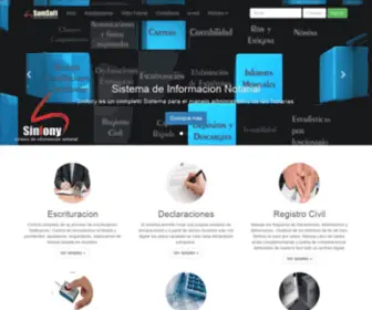 Sinfony.com.co(Sistema de Informacion Notarial) Screenshot