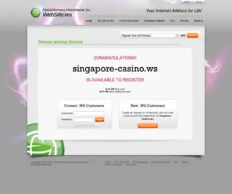 Singapore-Casino.ws(Your Internet Address For Life) Screenshot