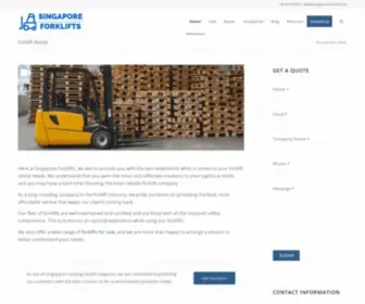 Singaporeforklifts.com(Singapore Forklift has a wide range of forklifts for rent at competitive rates. Rental duration) Screenshot