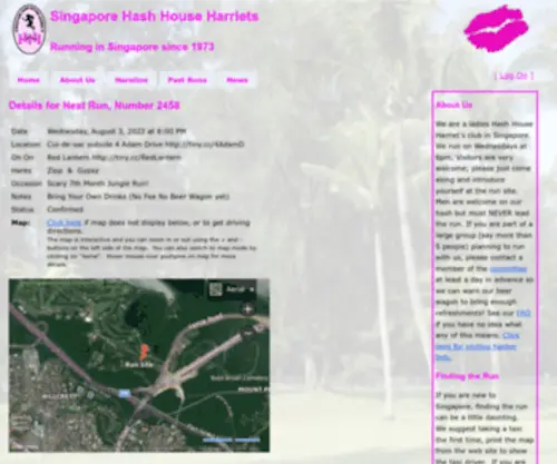 Singaporeharriets.com(Singapore Hash House Harriets) Screenshot