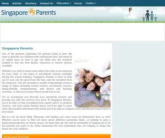 Singaporeparents.com.sg(Singapore Parents) Screenshot