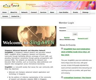 Singaren.net.sg(National Research & Educational Network) Screenshot