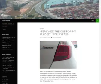 Singcarpore.com(Singcarpore demystifies car ownership in Singapore for new drivers) Screenshot