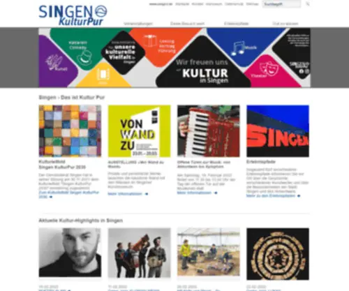 Singen-Kulturpur.de(Alle Informationen rund um Singens hervorragendem Kulturangebot) Screenshot