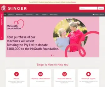 Singerco.com.au(Singer Sewing Machines) Screenshot