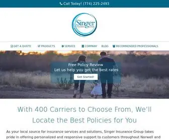 Singerinsurancegroup.com(Norwell MA Business Insurance) Screenshot