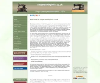 Singersewinginfo.co.uk(Singer Sewing Machine Information Site Including Featherweight models) Screenshot