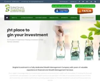 Singhalinvestment.com(Singhal Investments We Know How To Use Your Financial Resources For Reaching Great Success) Screenshot