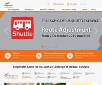 Singhealth.com.sg(Singapore Health Services (SingHealth)) Screenshot