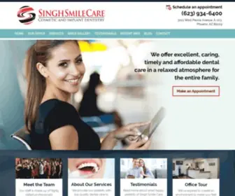 Singhsmilecare.com(Phoenix AZ Dentist) Screenshot
