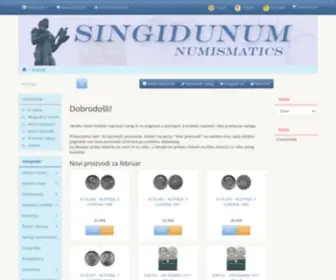 Singidunum-Online.com(Singidunum Numismatics) Screenshot