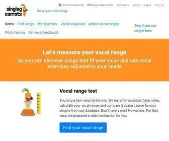 Singingcarrots.com(Data-Driven Singing Self Study) Screenshot