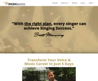 Singingsuccess.com(The Official Home of Brett Manning's Singing Success) Screenshot