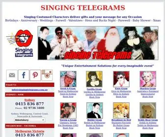 Singingtelegrams.com.au(SINGING TELEGRAMS masked singer in character costumes) Screenshot